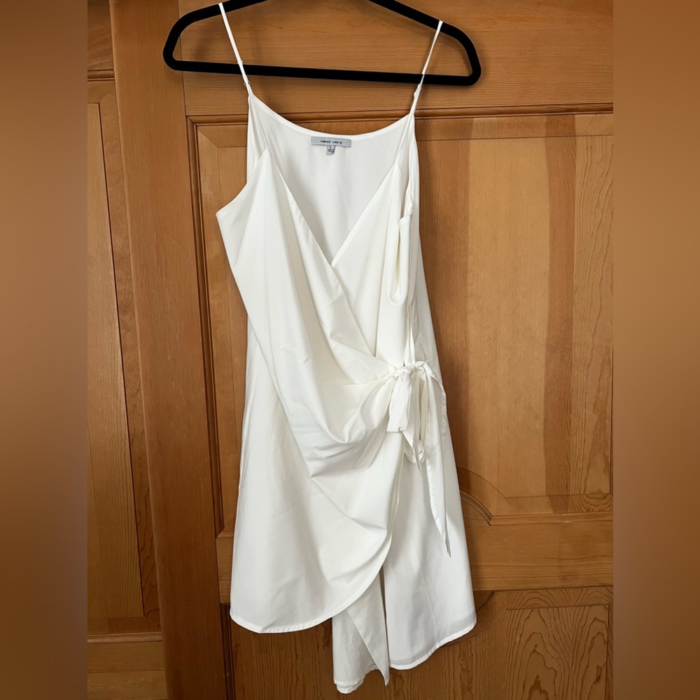 White Naked Zebra Tie dress